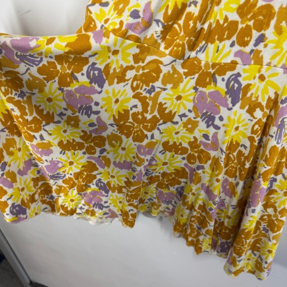 Free People Floral Print Key to Your Heart Size XS Boho Spring Romantic Dress - Picture 11 of 13